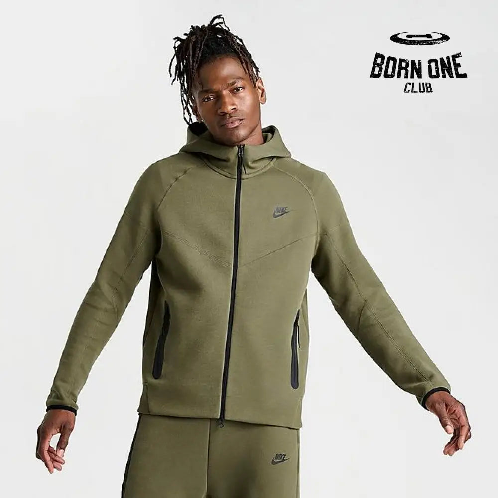 Conjunto Nike Tech Fleece Verde 2023 (New Season) Jaqueta e Calça