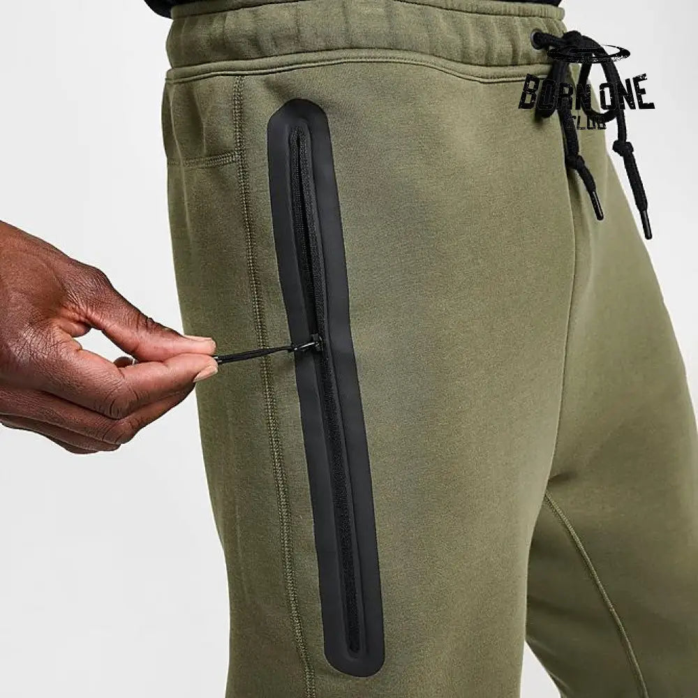 Conjunto Nike Tech Fleece Verde 2023 (New Season) Jaqueta e Calça