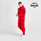 Conjunto Nike Tech Fleece Vermelho Jaqueta e Calça P / P