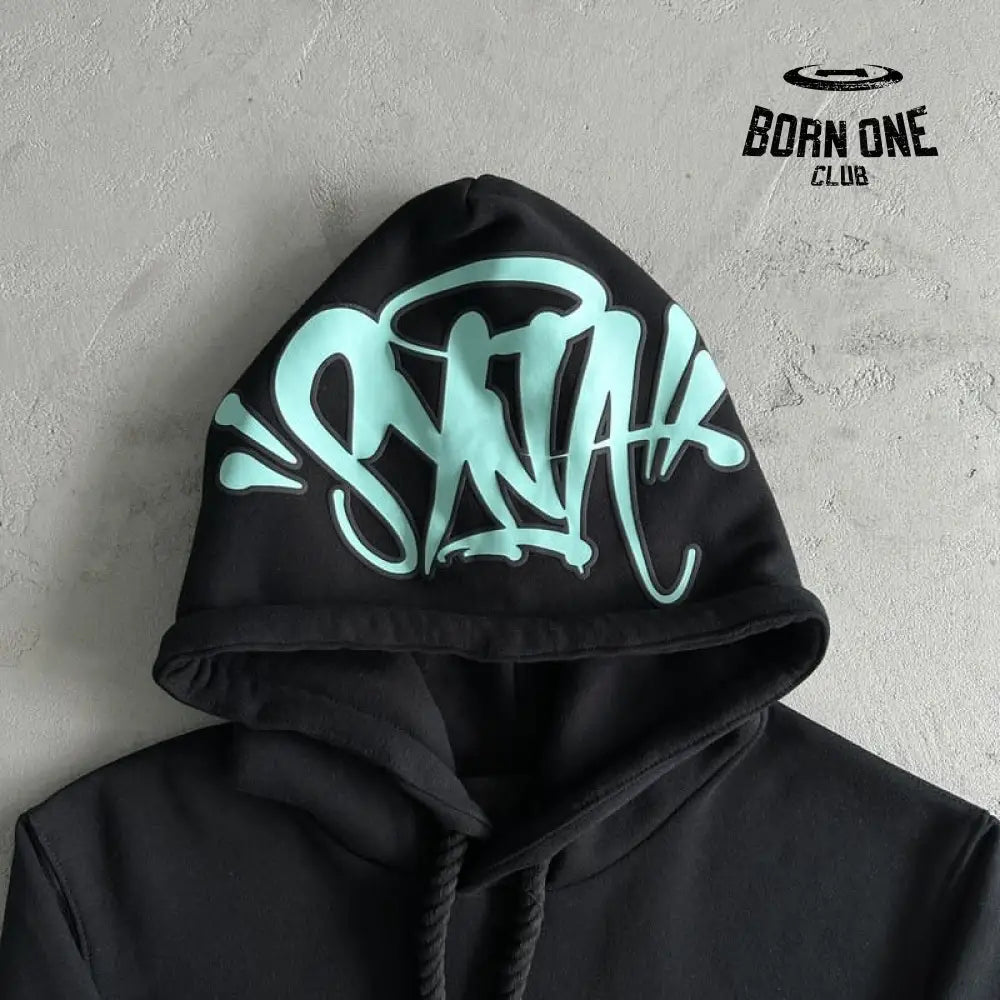 Conjunto Synaworld Logo Preto/Azul