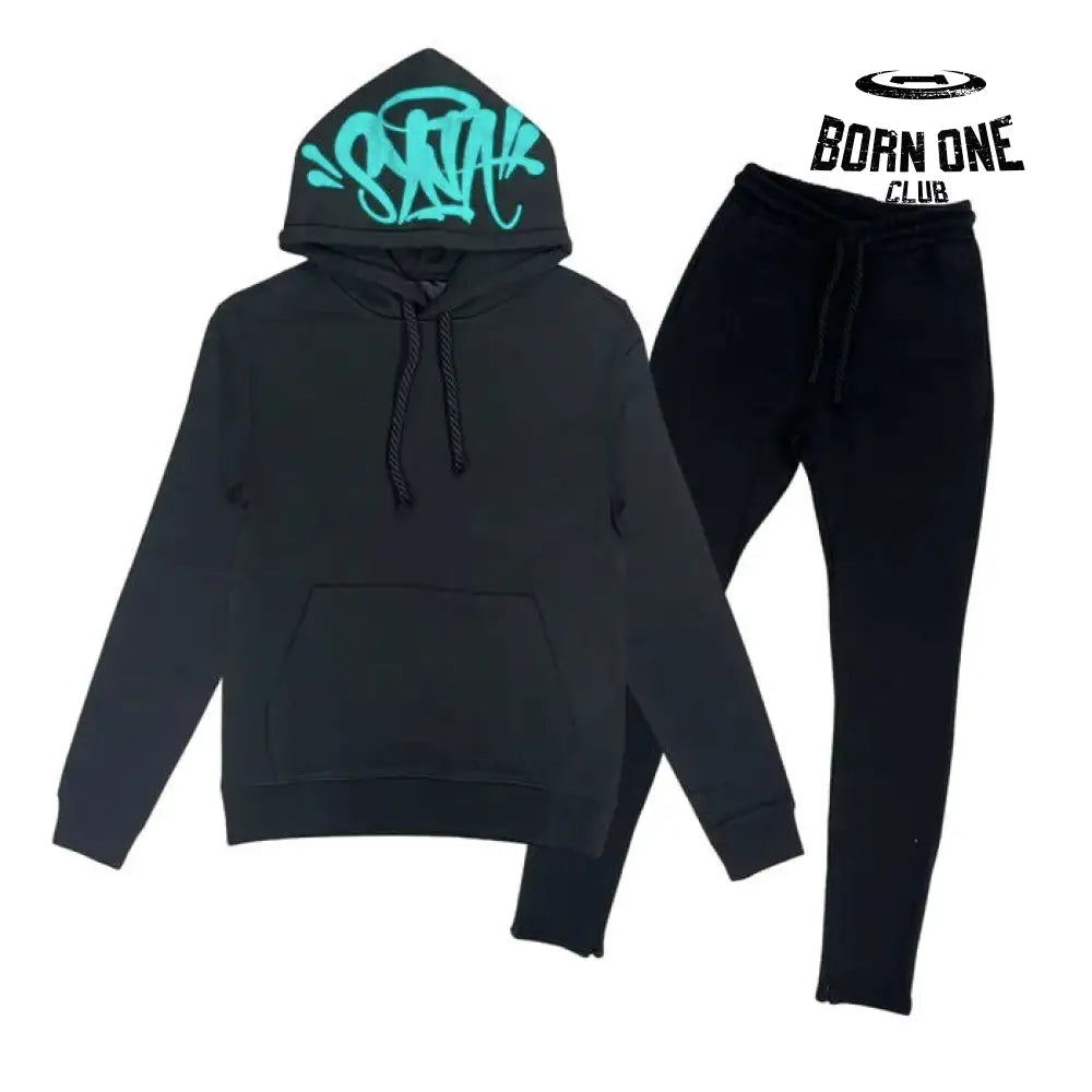 Conjunto Synaworld Logo Preto/Azul
