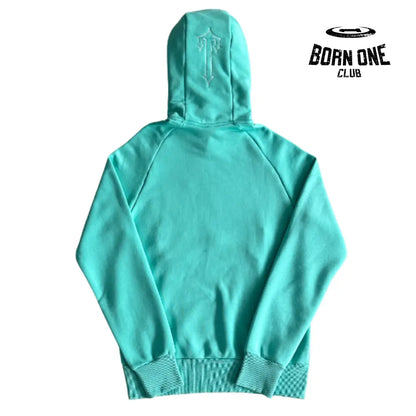 Conjunto Trapstar Chenille Decdoded Hoddie Tiffany Blue