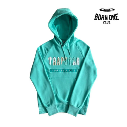 Conjunto Trapstar Chenille Decdoded Hoddie Tiffany Blue