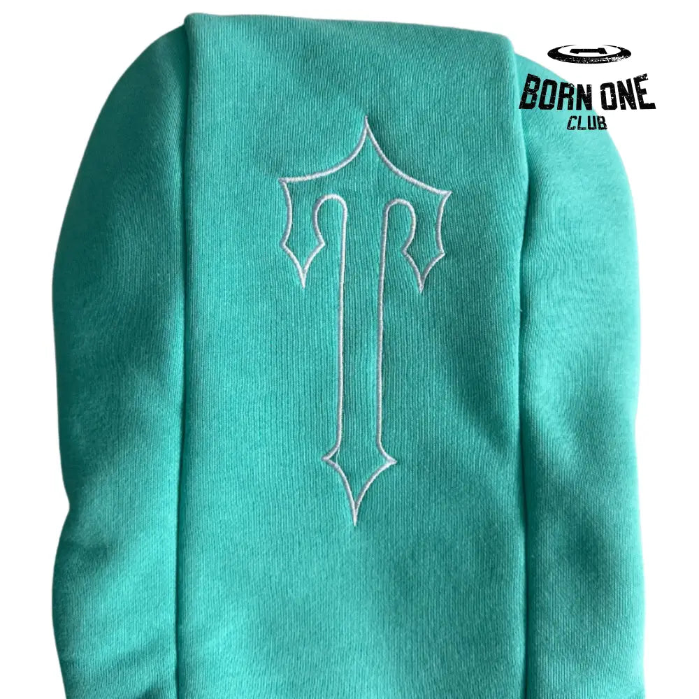Conjunto Trapstar Chenille Decdoded Hoddie Tiffany Blue