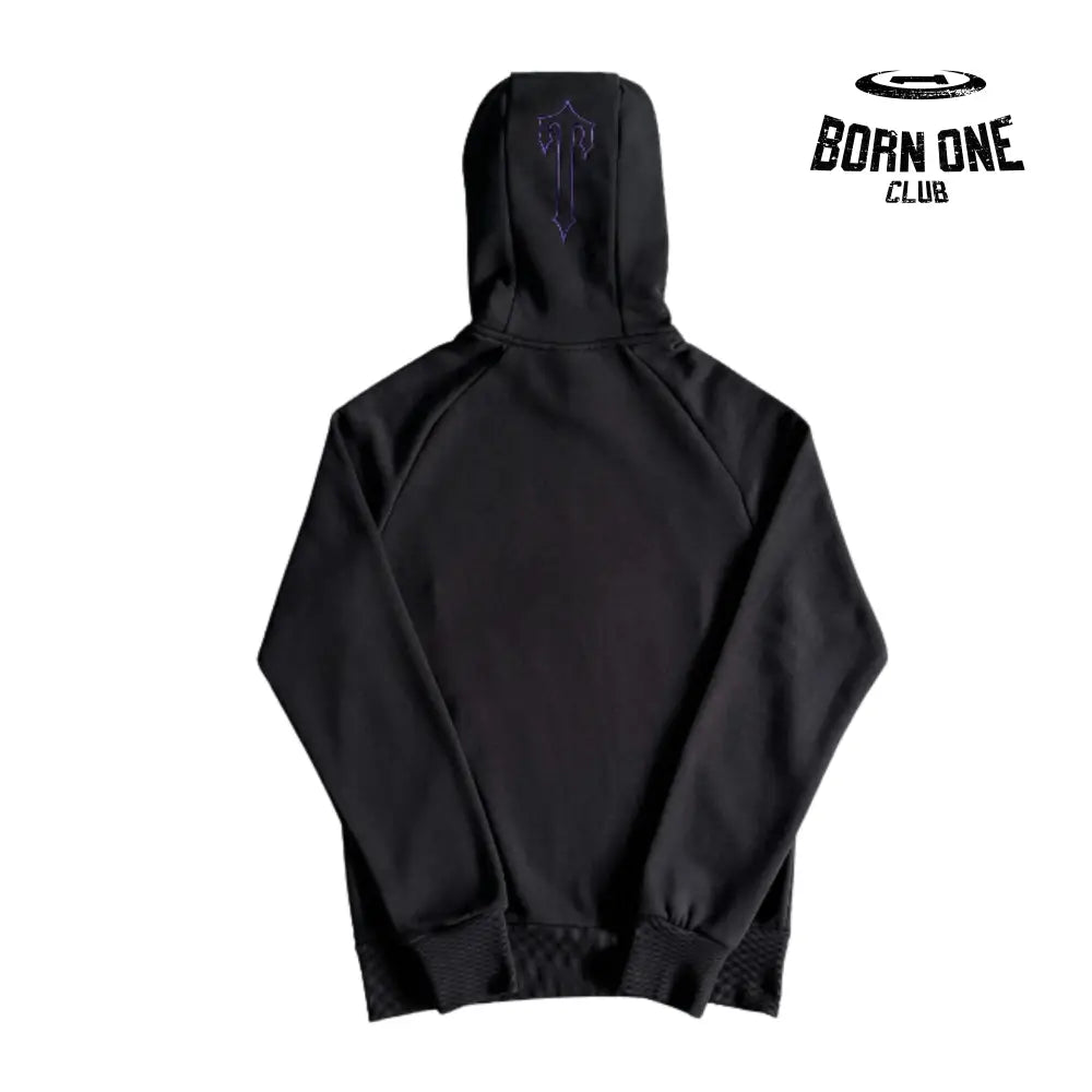 Conjunto Trapstar Decdoded Chenille Hooded Tracksuit Black & Purple