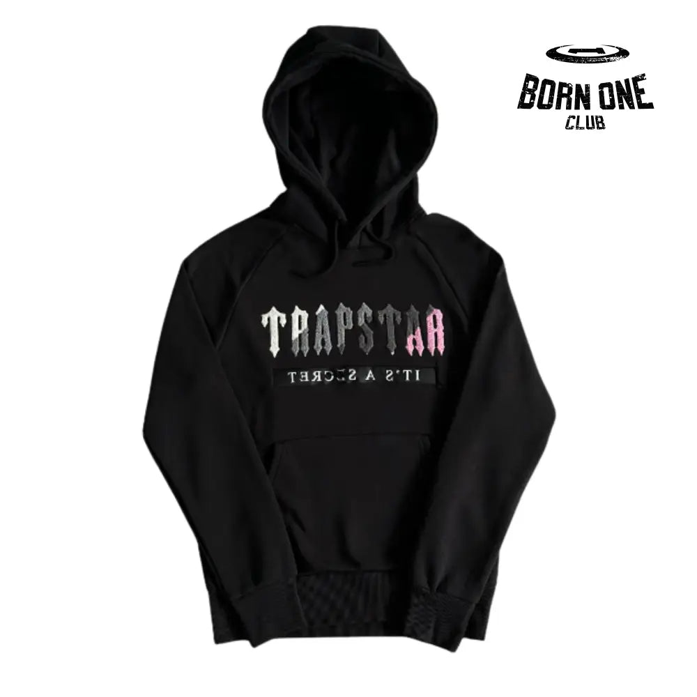 Conjunto Trapstar Decdoded Hooded Short Set Black & Pink