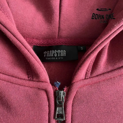 Conjunto Trapstar Script Zip Through Hoodie Zinfandel