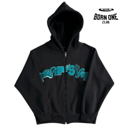 Conjunto Trapstar Tonal Wildcard Hoody Black & Teal