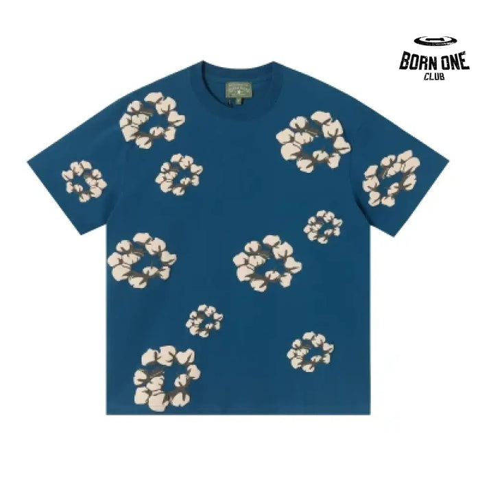 Denim Tears Camiseta YL#201-8201 Peacock Blue