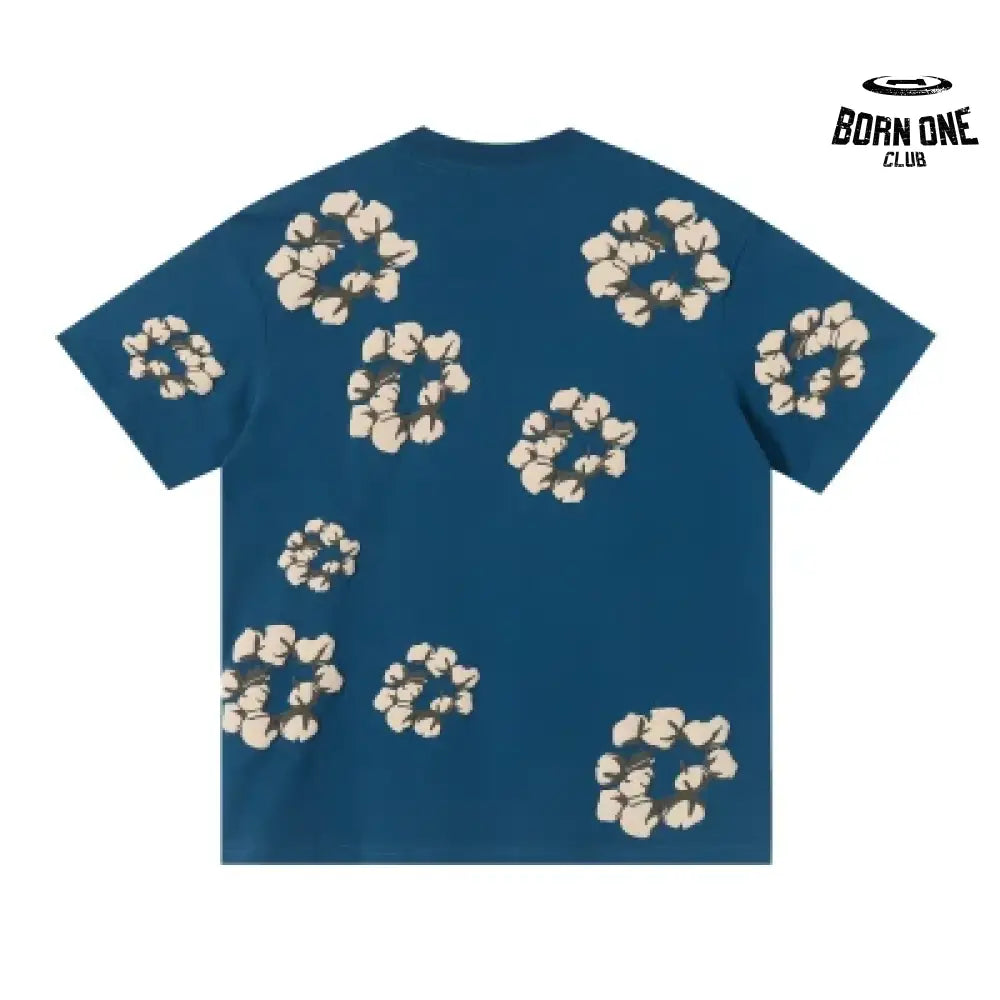 Denim Tears Camiseta YL#201-8201 Peacock Blue