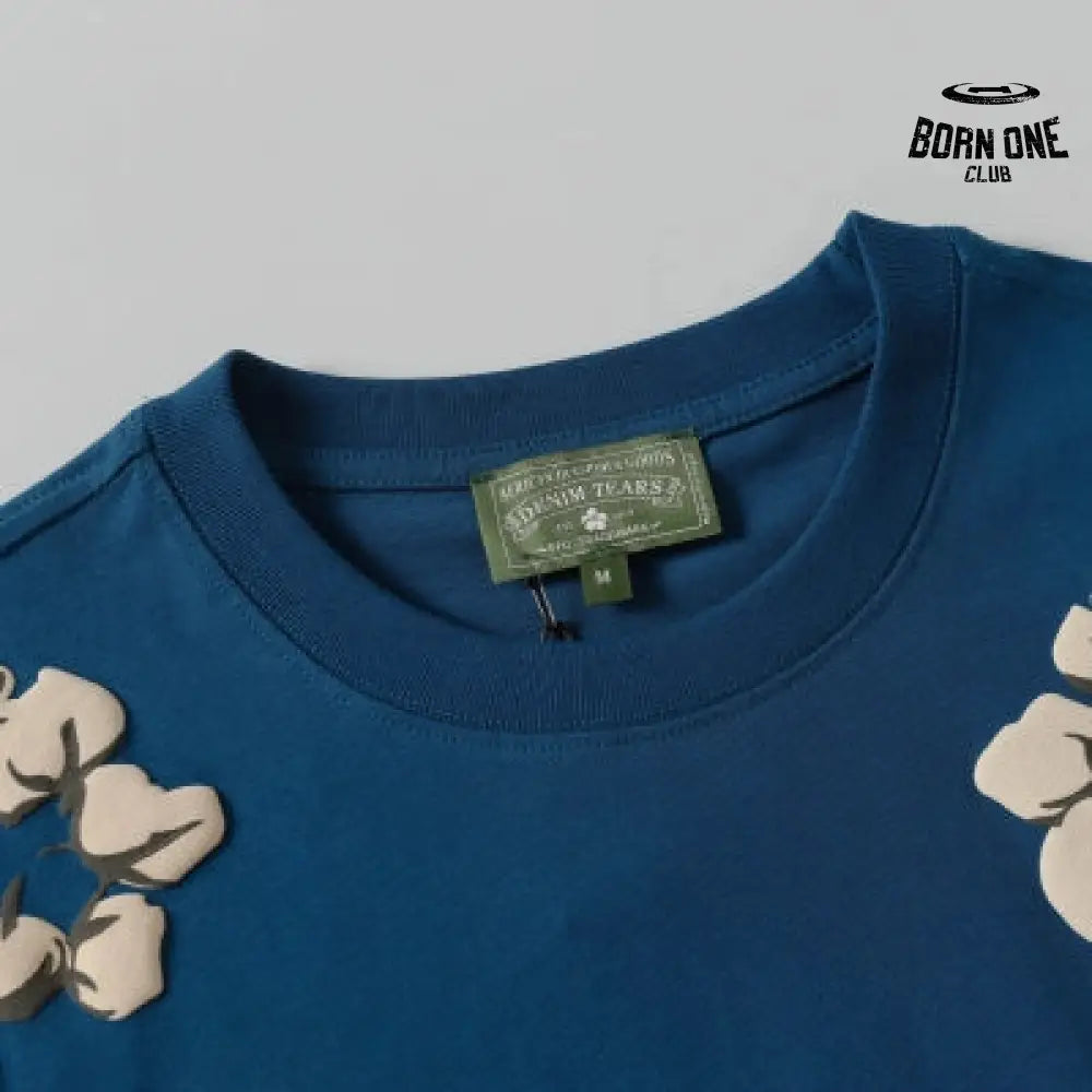 Denim Tears Camiseta YL#201-8201 Peacock Blue