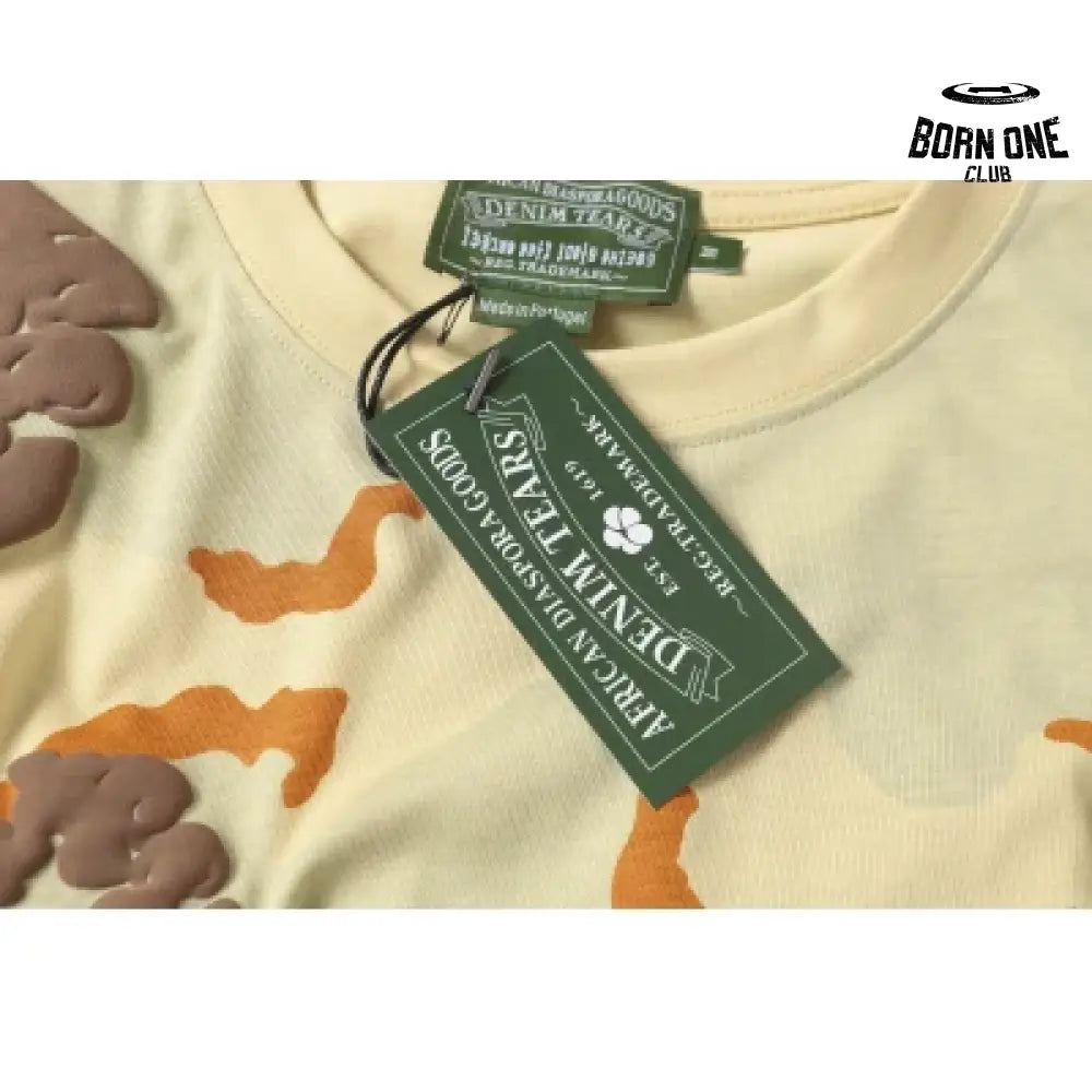 Denim Tears Camiseta YL#208-8208 Camouflage Apricot