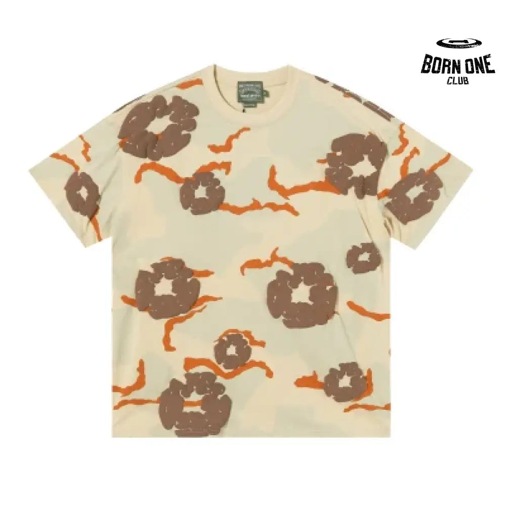 Denim Tears Camiseta YL#208-8208 Camouflage Apricot
