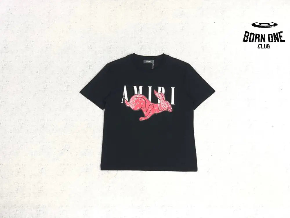 Camiseta Amiri Rabbit Logo Black