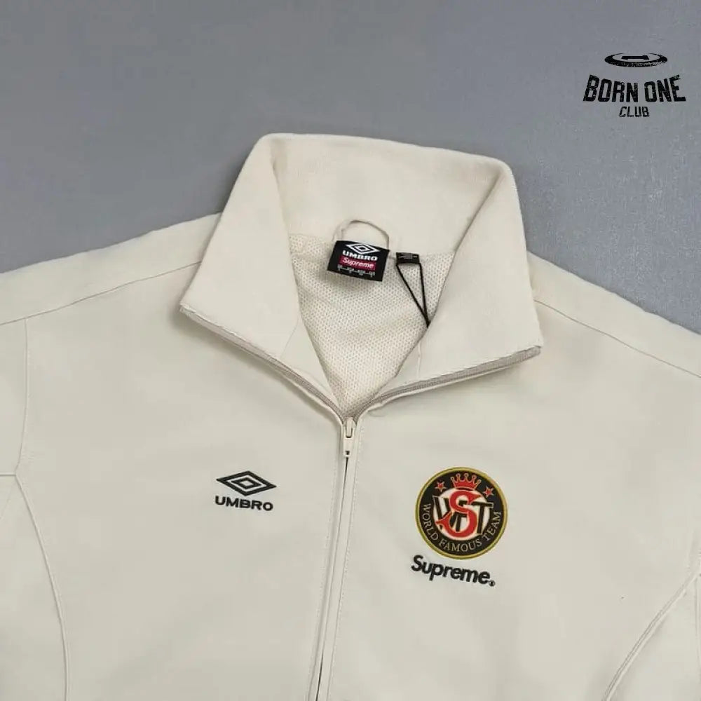 Conjunto Supreme x Umbro Cotton Ripstop Track Stone