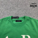 Camiseta Amiri Staggered Logo Verde