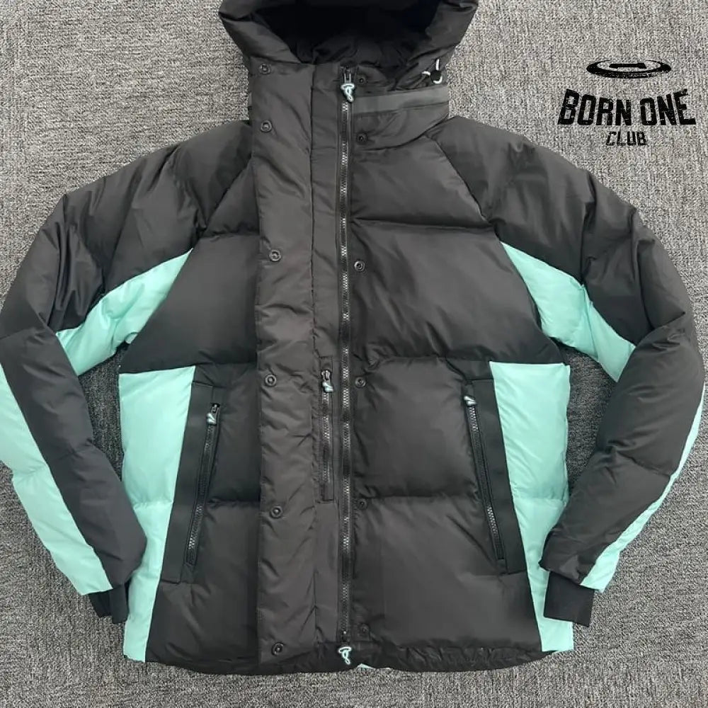 Jaqueta Puffer Synaworld Preto/Azul