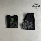 Conjunto Shorts Synaworld Preto/Cinza