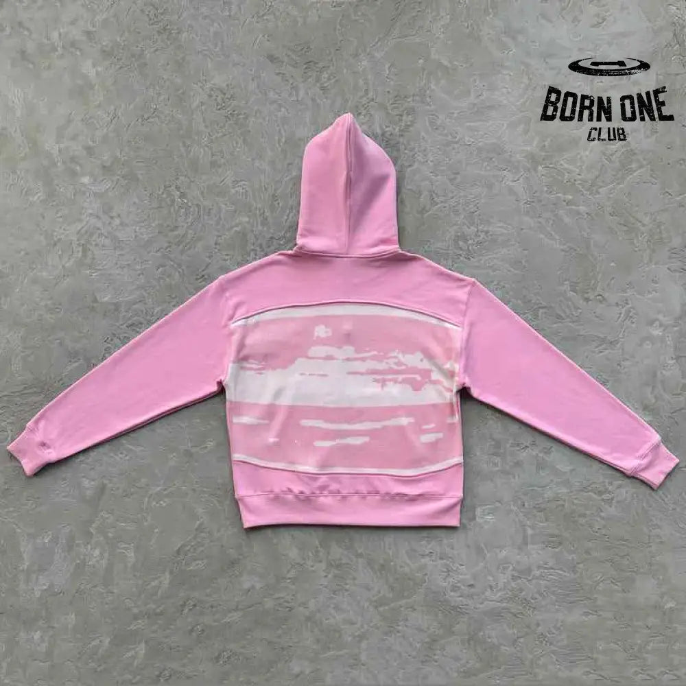 Jaqueta Corteiz Hybrid Knit Alcatraz Rosa