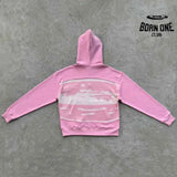 Jaqueta Corteiz Hybrid Knit Alcatraz Rosa
