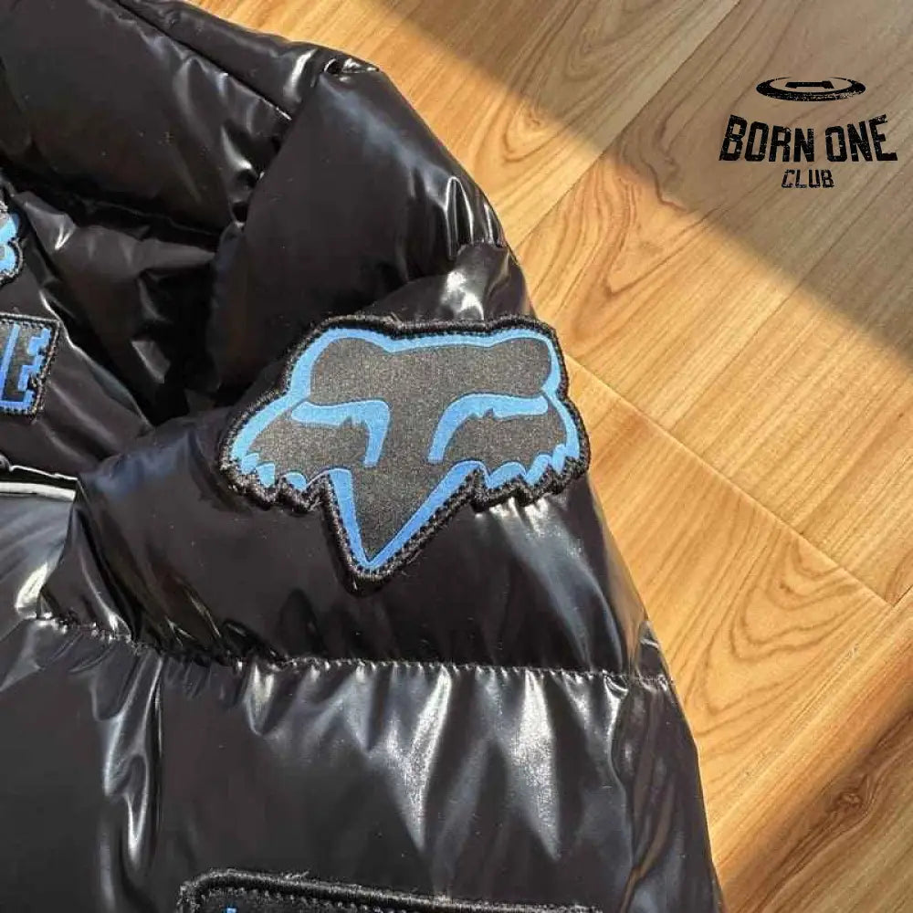 Jaqueta Supreme x Fox Racing Shiny Down Puffer Black