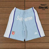 Conjunto Supreme x Umbro Zíper Light Blue