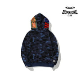 Bape Shark Tiger Head Moletom Zíper