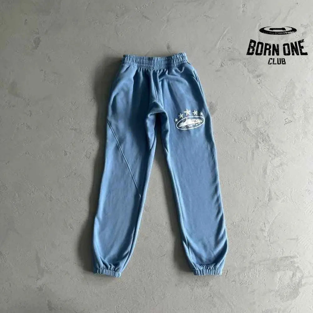 Conjunto Moletom Corteiz 5 Starz Alcatraz Azul