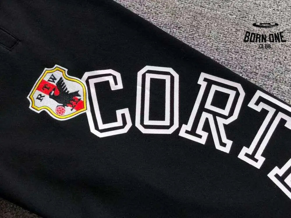 Conjunto Corteiz Arch Shield Zip Black