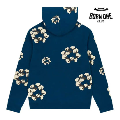 Denim Taers Cactus Tears Wreath Hoodie Blue Moletom