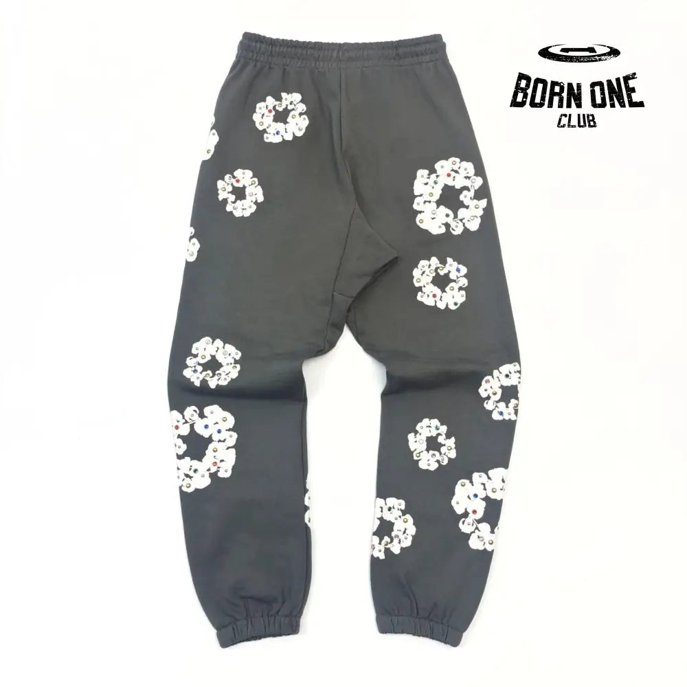 DENIM TEARS RHINESTONE SWEATPANTS CINZA