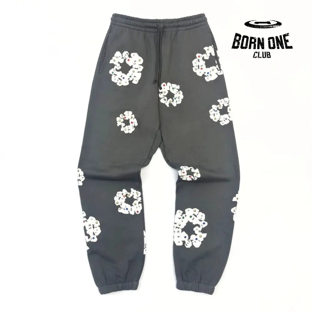 DENIM TEARS RHINESTONE SWEATPANTS CINZA
