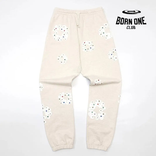 DENIM TEARS RHINESTONE SWEATPANTS CREME