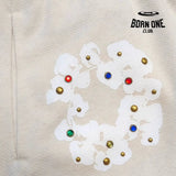 DENIM TEARS RHINESTONE SWEATPANTS CREME