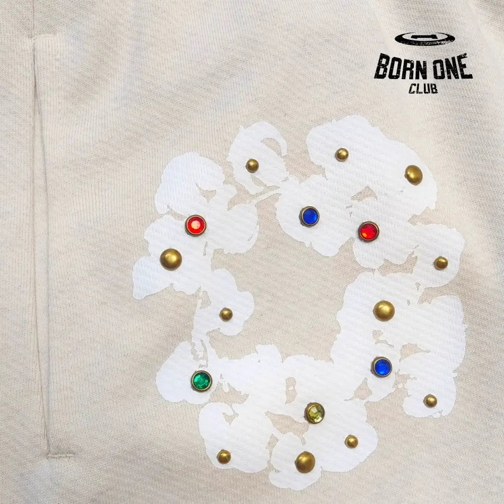 DENIM TEARS RHINESTONE SWEATPANTS CREME