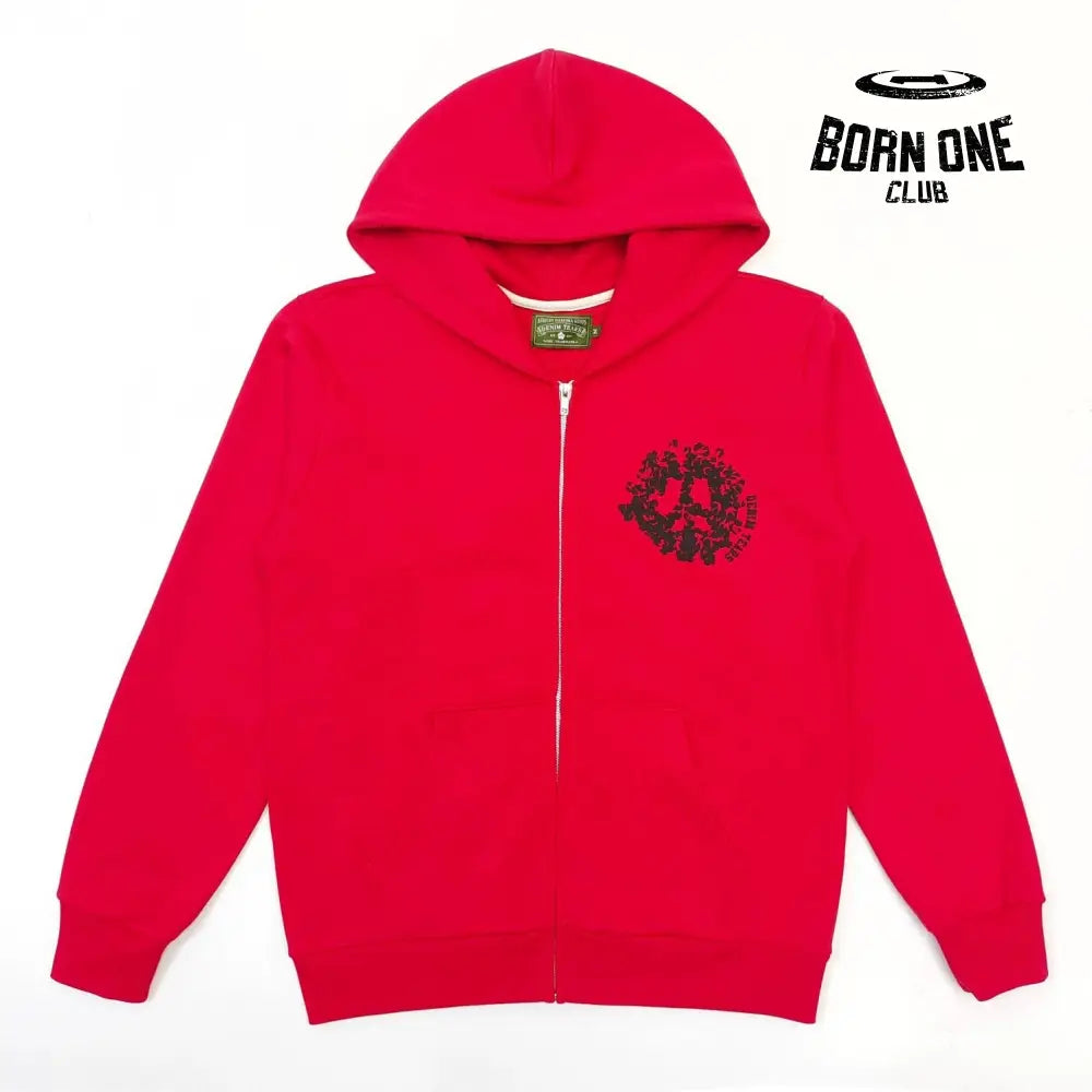 DENIM TEARS SPORTS ZIP HOODIE Jaqueta Moletom Red