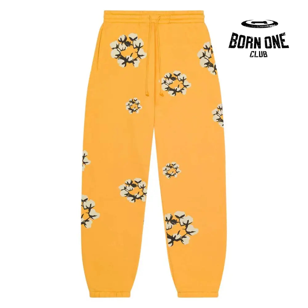 Denim Tears The Cotton Wreath Sweatpants Yellow Calça Moletom