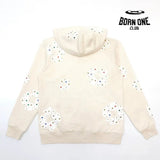 DENIM TEARS ZIP HOODIE CREME Moletom Jaqueta