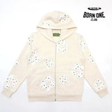 DENIM TEARS ZIP HOODIE CREME Moletom Jaqueta