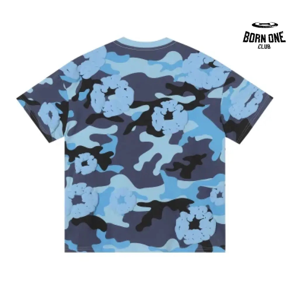 Denim Tears Camiseta YL#208-8208 Camouflage Blue