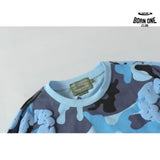 Denim Tears Camiseta YL#208-8208 Camouflage Blue