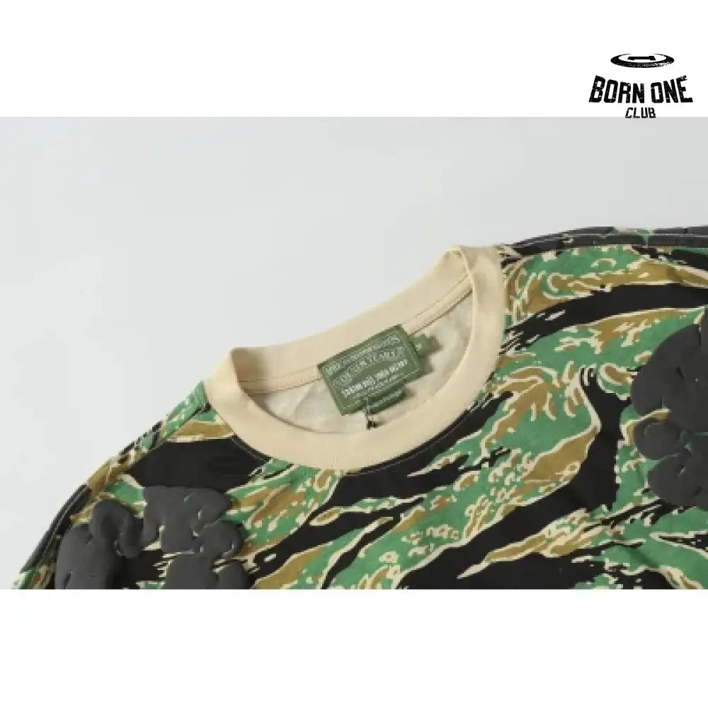 Denim Tears Camiseta YL#208-8208 Camouflage Green