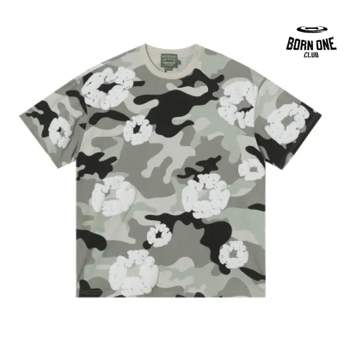 Denim Tears Camiseta YL#208-8208 Camouflage Grey