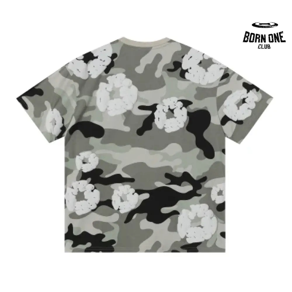 Denim Tears Camiseta YL#208-8208 Camouflage Grey