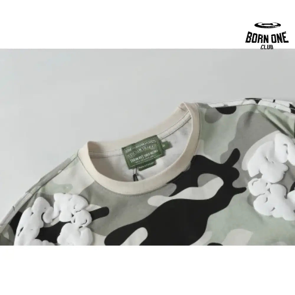 Denim Tears Camiseta YL#208-8208 Camouflage Grey