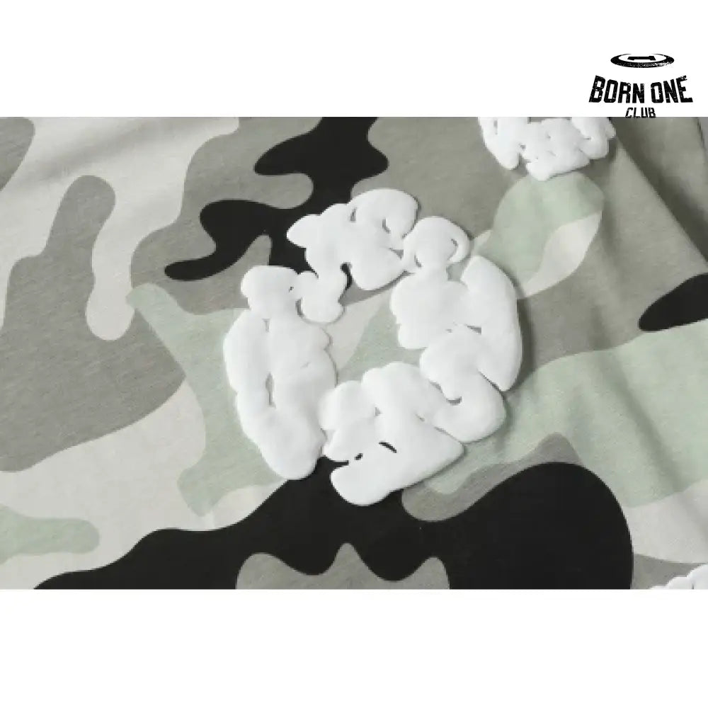 Denim Tears Camiseta YL#208-8208 Camouflage Grey