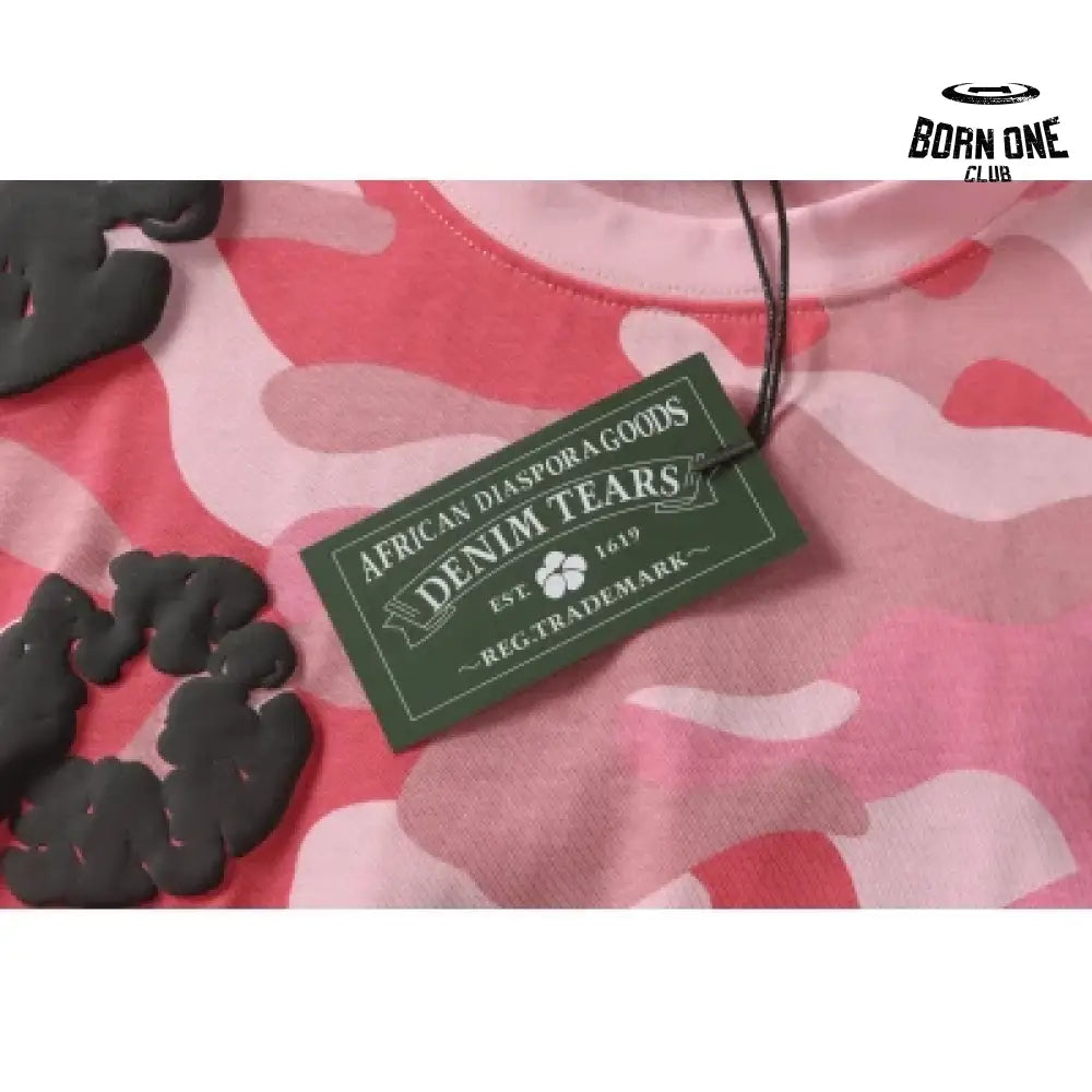 Denim Tears Camiseta YL#208-8208 Camouflage Pink