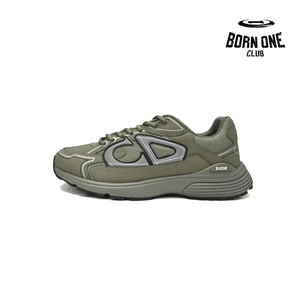 Dior B30 Light Grey Sneakers Olive Color
