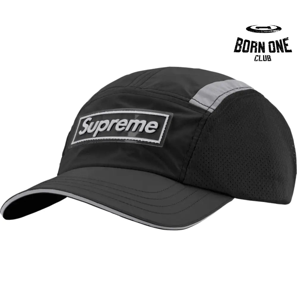 Boné Supreme Side Mesh Camp Cap Preto (Reflective)
