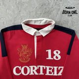 Camisa Corteiz Paneled Rugby Polo Vermelha